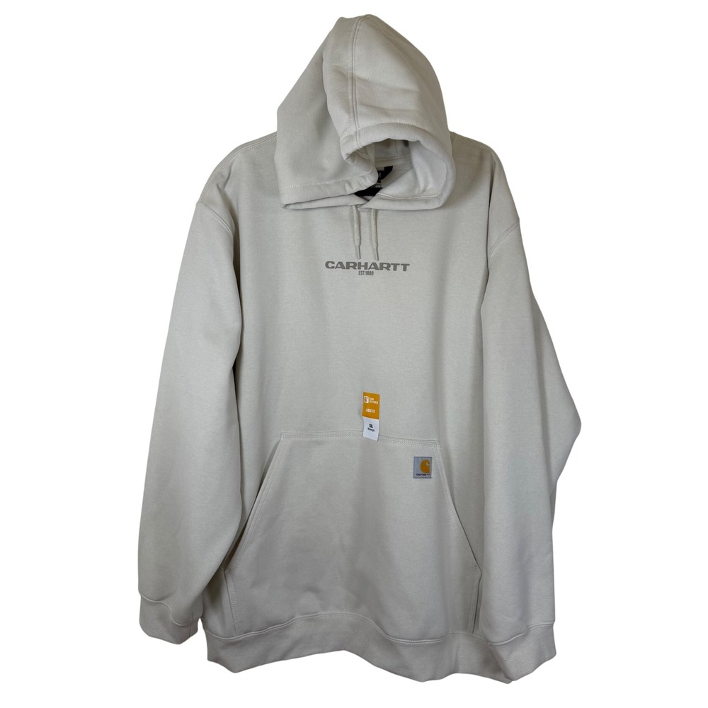 Carhartt Rain Defender‎ Hoodie Mens 3XL White Loose Fit Midweight 107031-W03